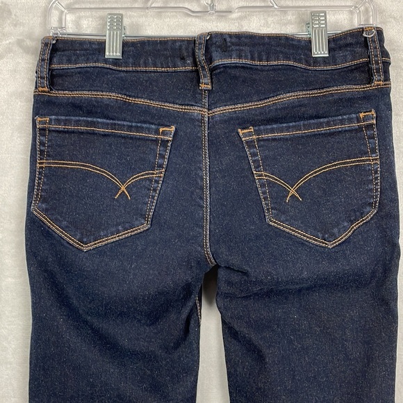 Bullhead Women's Jeans 7 Long Slim Boot Dark Wash Stretch Denim Low Rise Y2K - Picture 12 of 15